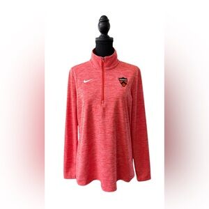 Nike Dri-FIT Princeton Orange and White Quarter Zip Pullover Jacket